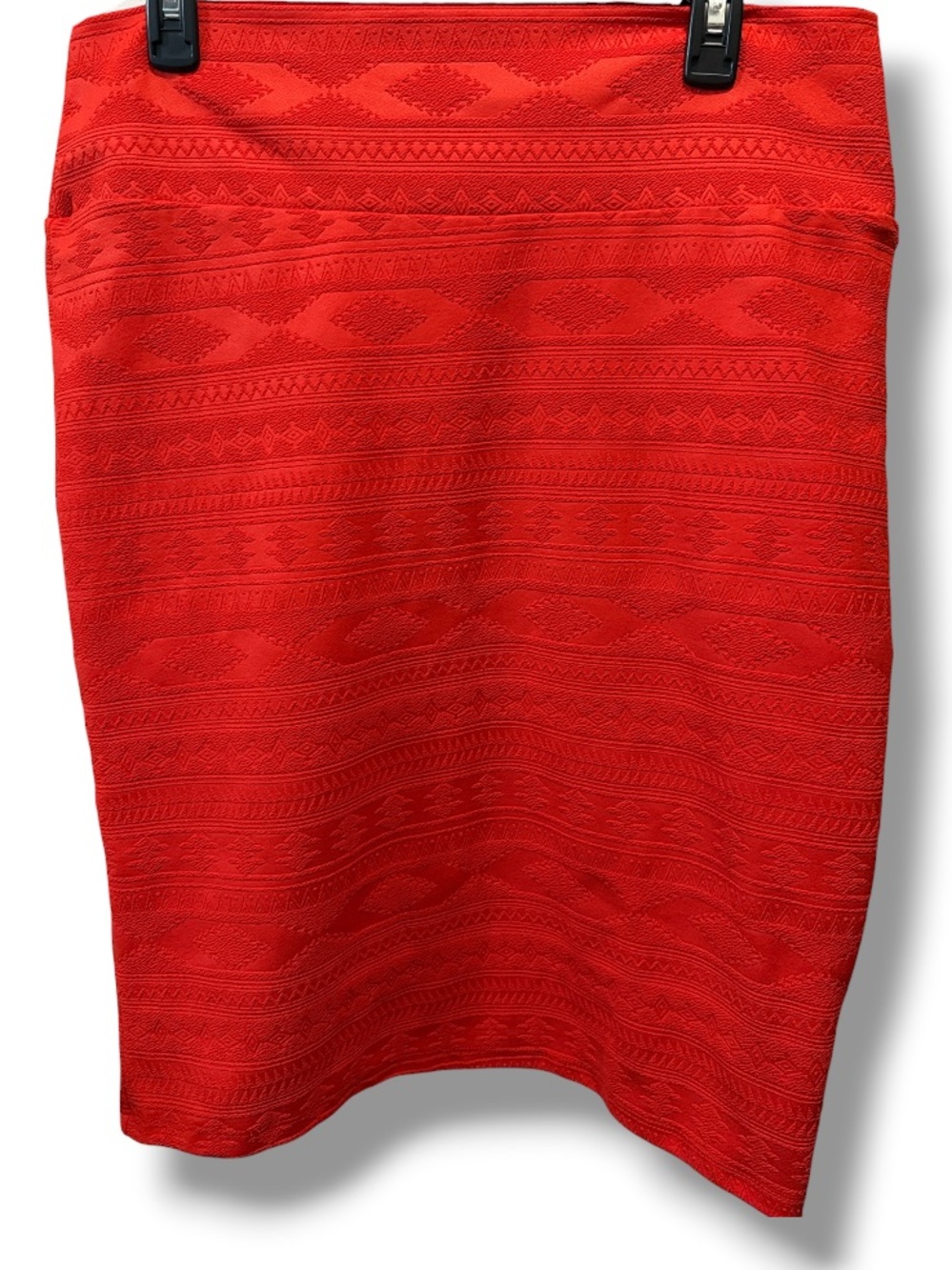 LuLaRoe Women’s Bodycon Red Aztec Tribal Pattern Skirt Y2K Fashion